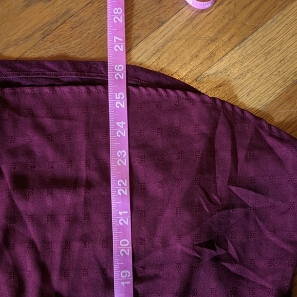 Skies are Blue XL Maroon Collared Tunic Shirt w/ Roll Up Sleeves‎ - Picture 10 of 10